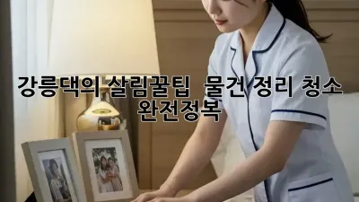 강릉댁의 살림꿀팁 🍯✨ 물건 정리 청소 완전정복!